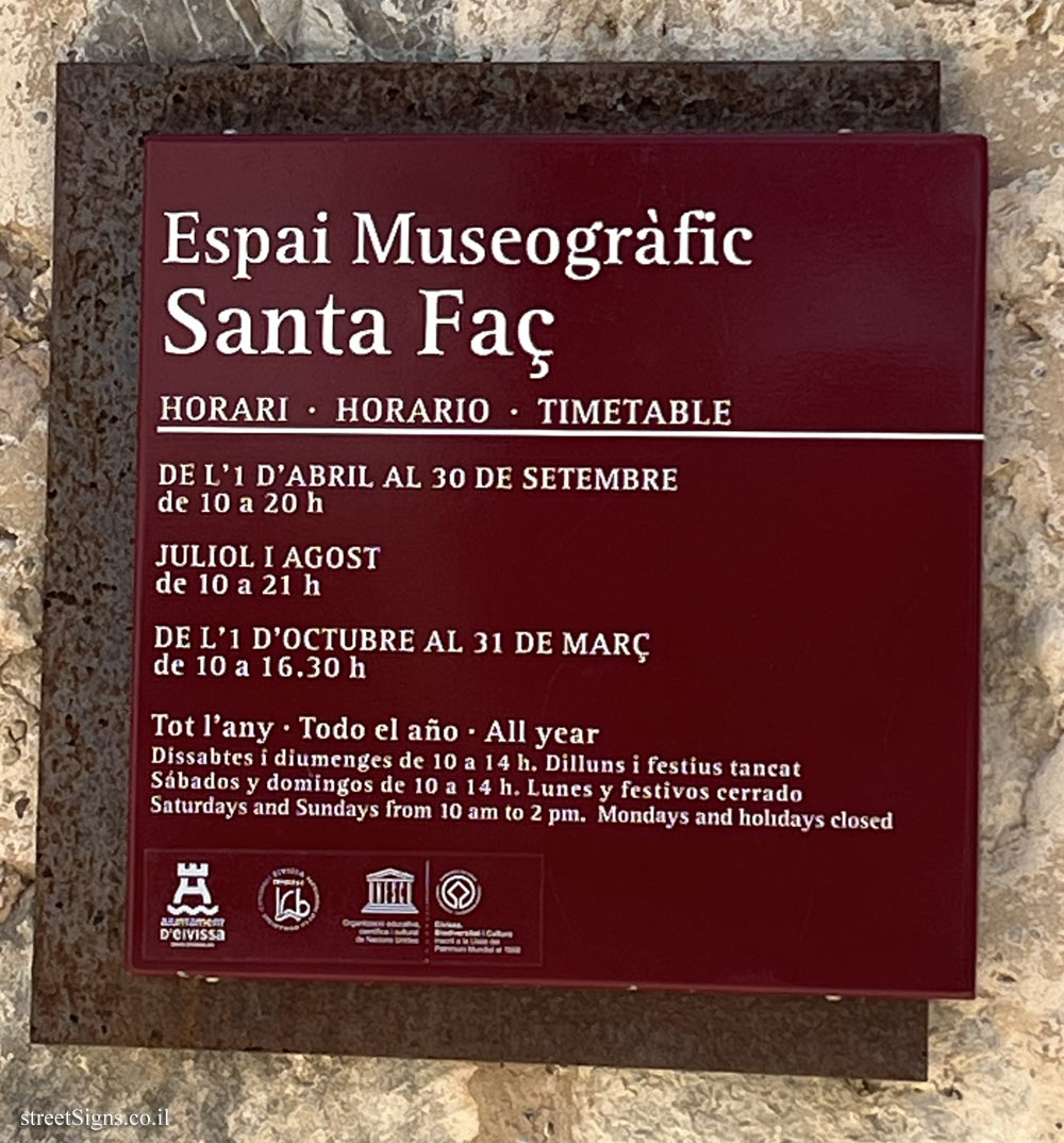 Ibiza - World Heritage Site - Map - Carrer de la, Carrer Santa Faz, 12, 07800 Eivissa, Illes Balears, Spain