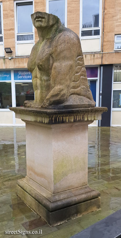 Bath - "Olympian" outdoor sculpture by Ben Dearnley - James St W, Bath BA1 1EB, UK