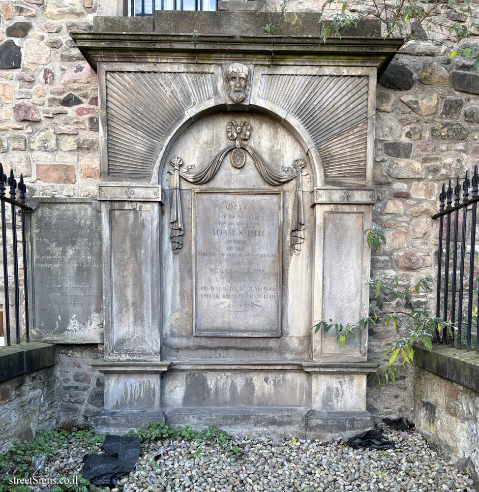 Edinburgh - The grave of economist and philosopher Adam Smith - 163 Canongate, Edinburgh EH8 8BN, UK