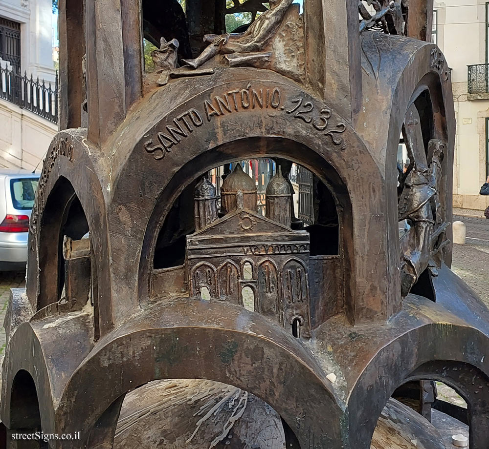 Lisbon - Statue of Anthony of Padua - Canonization