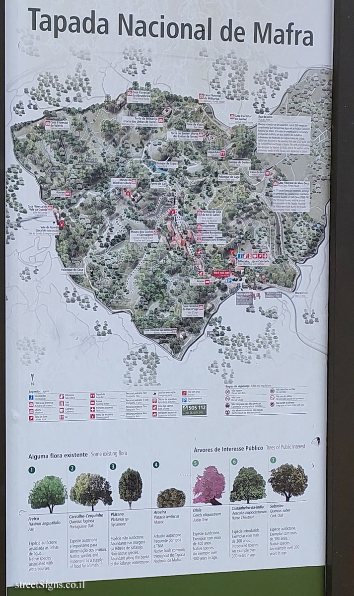 Mafra - Tapada - Park map - Mafra, 2640 Mafra, Portugal