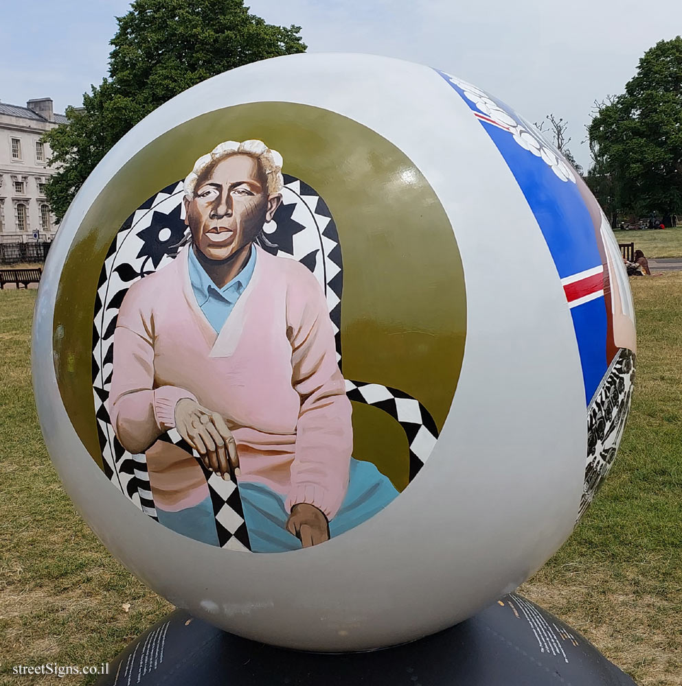 London - Greenwich - Exhibition at the Maritime Museum exploring slave trade - Kione Grandison - The Globe  (Matilda Mcrear)