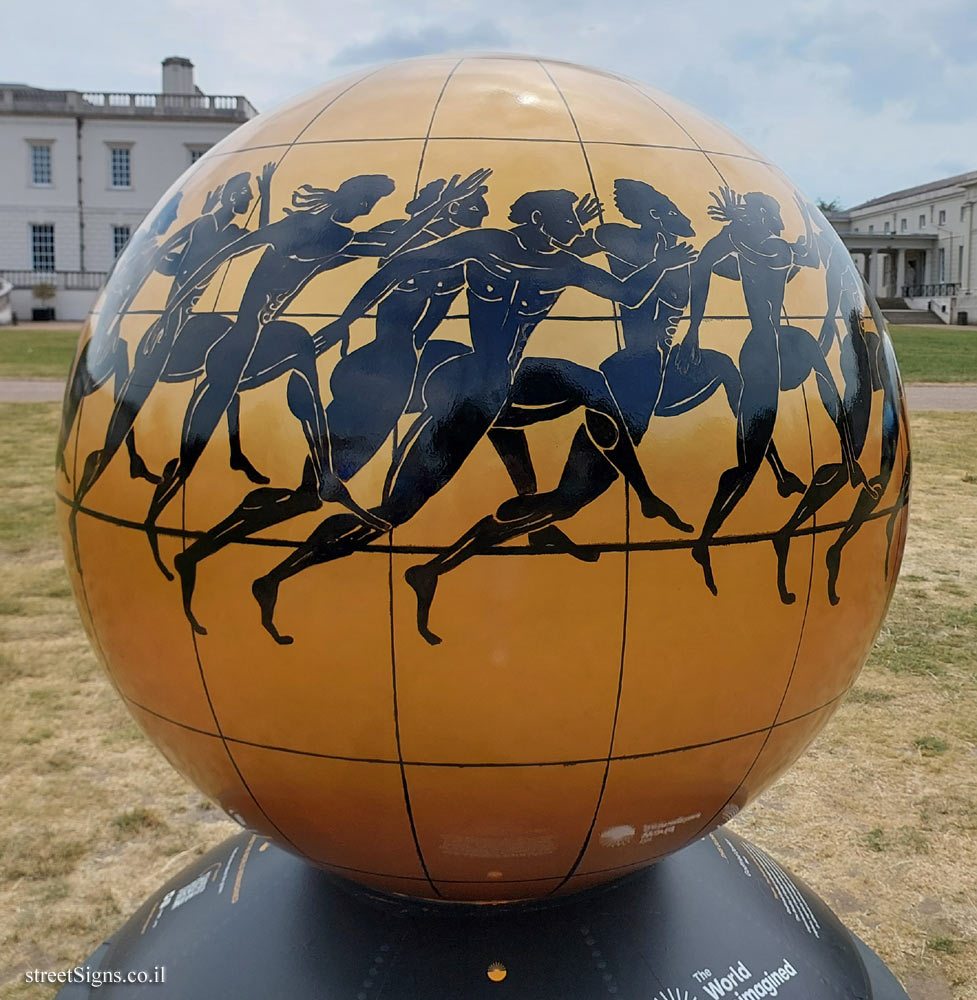 London - Greenwich - Exhibition at the Maritime Museum exploring slave trade - Godfried Donkor - The Globe