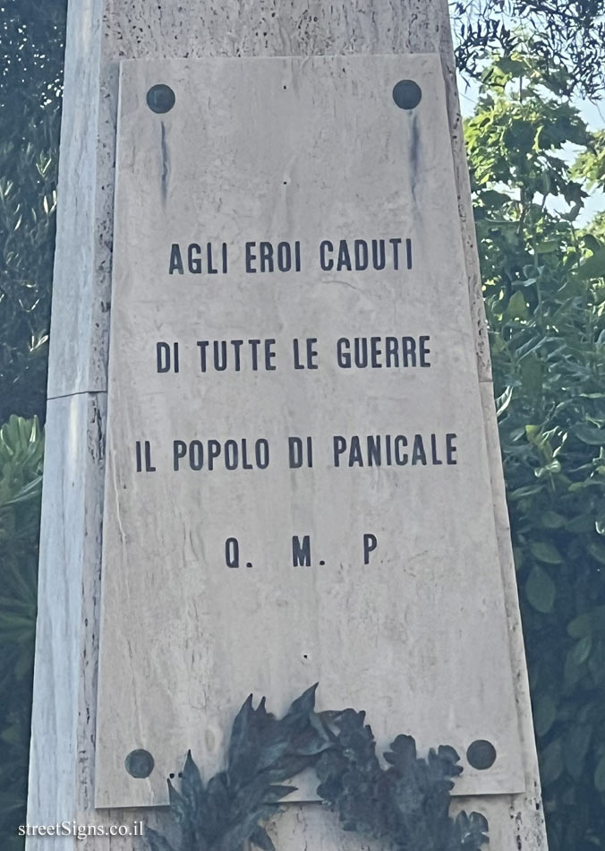 Panicale - a monument to the locals who fell in the world wars