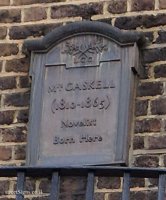 London - The house where writer Elizabeth Gaskell was born